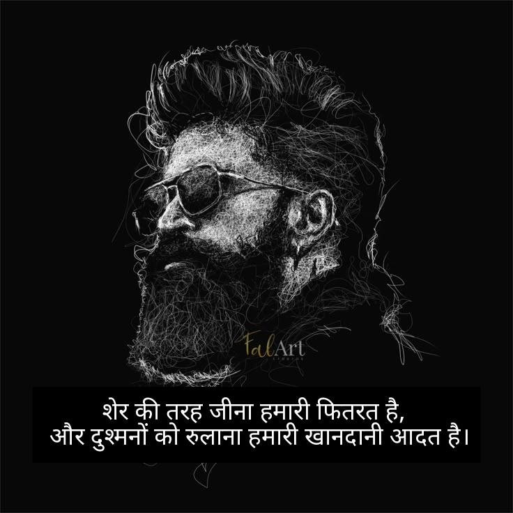royal attitude status in hindi 12